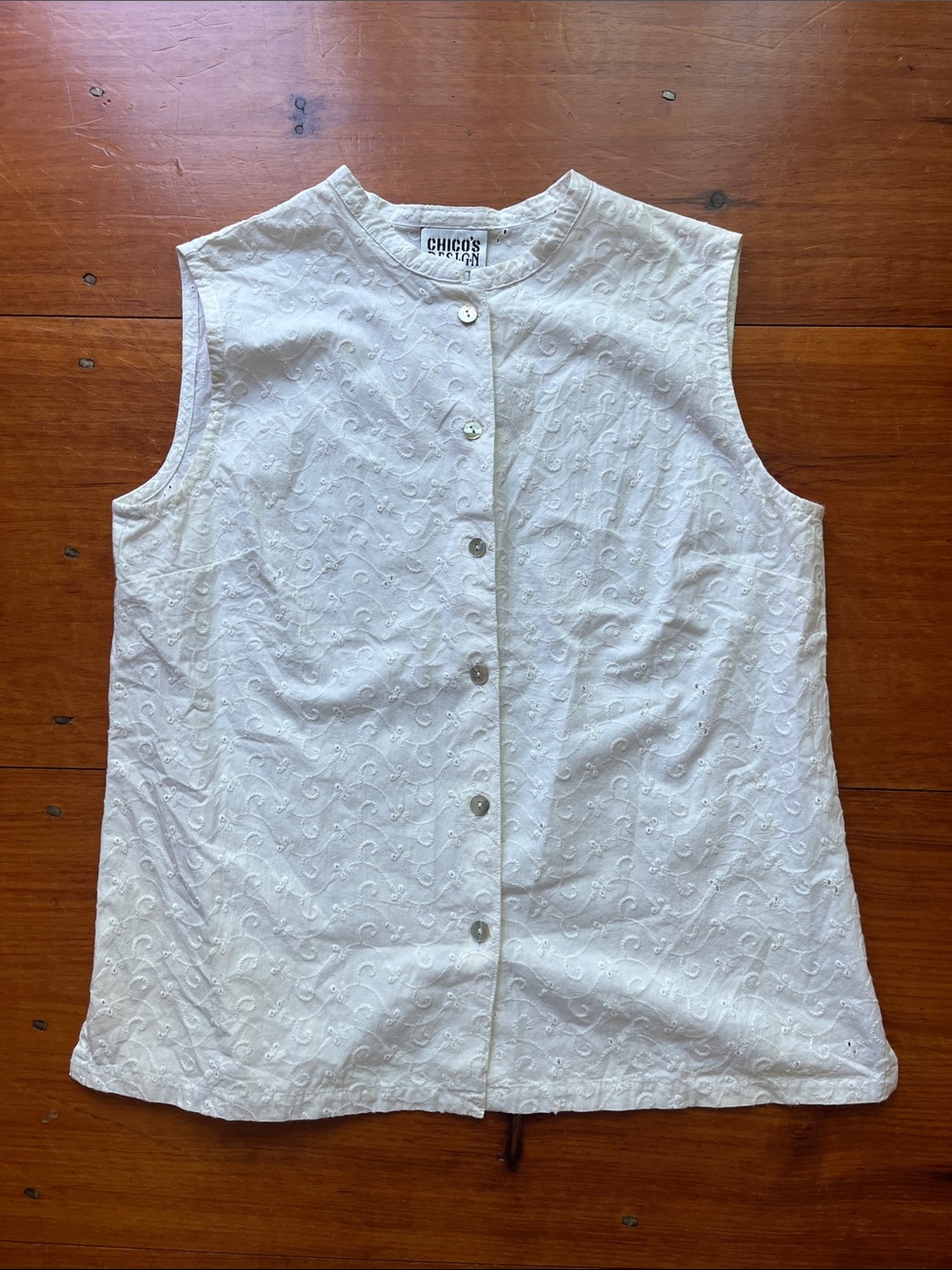 Vintage Chico's Embroidered Top